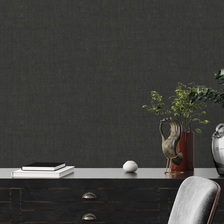 Tapete schwarz metallic 10m x 53cm - RS102010