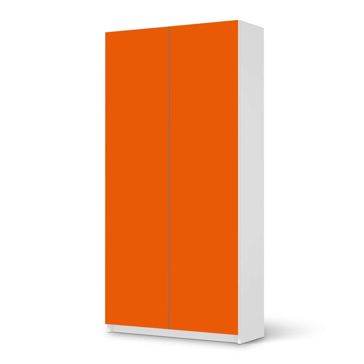Klebefolie IKEA Pax Schrank 201cm Höhe - 2 Türen - Orange Dark - CR109969
