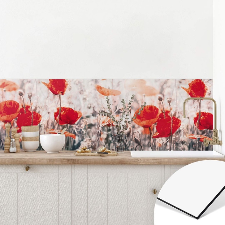 Küchenrückwand Roter Sommermohn - WA356388