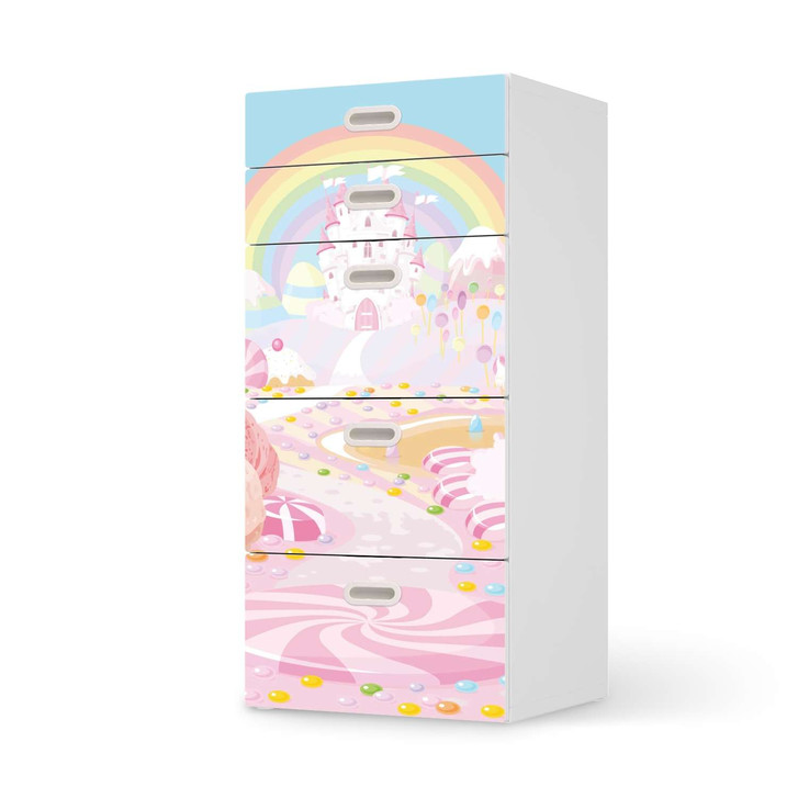 Möbel Klebefolie IKEA Stuva / Fritids Kommode - 5 Schubladen - Candyland - CR113947