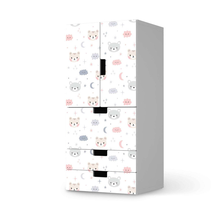 Möbelfolie IKEA Stuva / Malad - 3 Schubladen und 2 kleine Türen - Sweet Dreams - CR117256