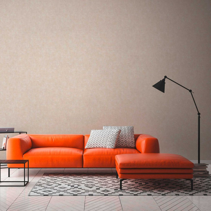 Unitapete Creme Grau - Einfarbige Vliestapete Küche - Tapete Wohnzimmer Flur - WA395915