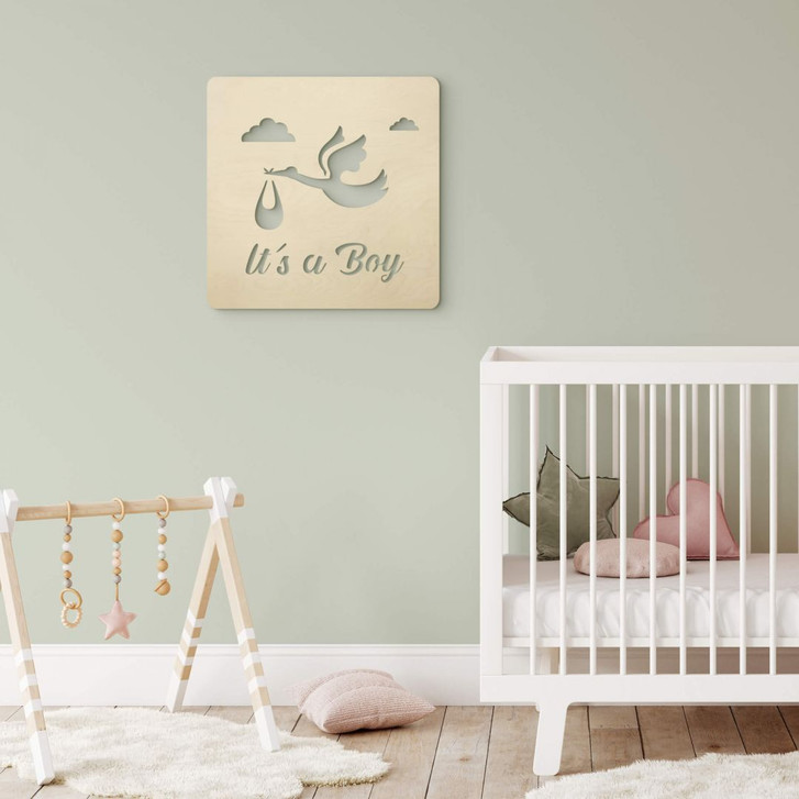 Holz-Deko Baby - It's a Boy - Pappel - WA402138