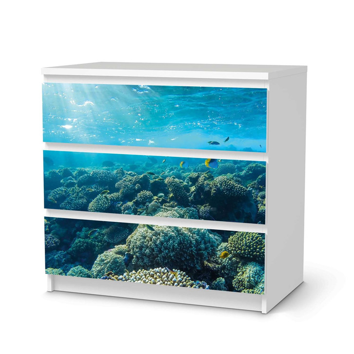 Klebefolie IKEA Malm Kommode 3 Schubladen - Underwater World - CR109897