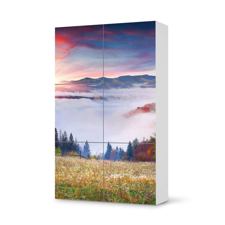 Möbel Klebefolie IKEA Besta Schrank 6 Türen (hoch) - Herbstwald - CR113365