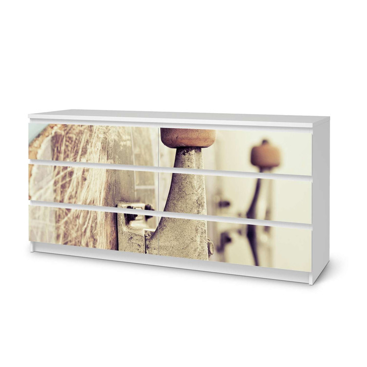 Möbelfolie IKEA Malm Kommode 6 Schubladen (breit) - Skateboard - CR116623
