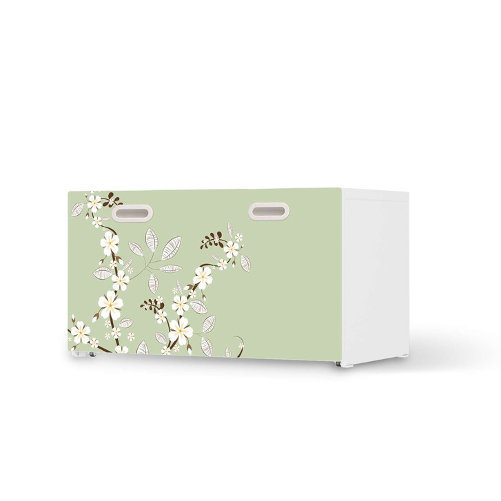 Möbelfolie IKEA Stuva / Fritids Bank mit Kasten - White Blossoms - CR117779