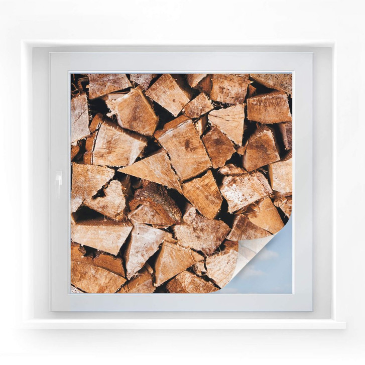 Sichtschutzfolie Holz - quadratisch - WA175296