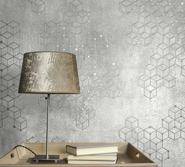 Vliestapete Grafisch Modern in Grau - WA497624
