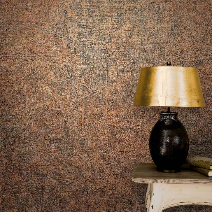 Vliestapete im Rost Optik used-look kupfer Struktur - WA450278