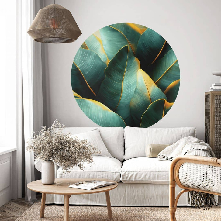 Wandtattoo Exotische Bananenblätter - Jaszke - Rund - WA474473