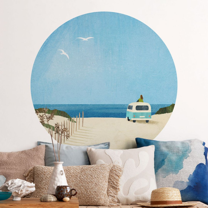 Wandtattoo Van Life - Urlaub am Meer - Rivers - Rund - WA413299