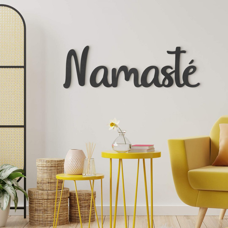 3D Schriftzug Namasté - MDF-Holzdeko - WA405573