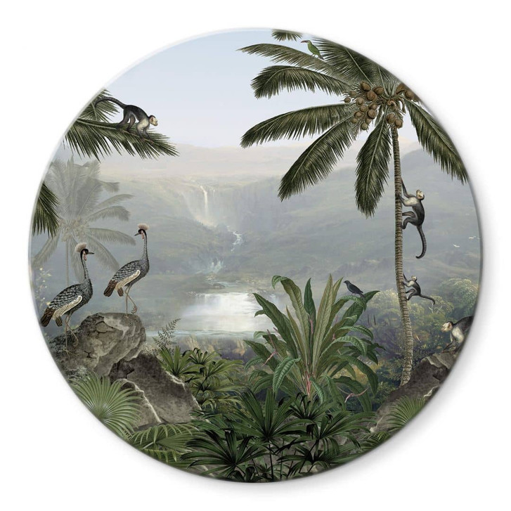 Glasbild Sir Edward - Affenreservat - Rund - WA352901