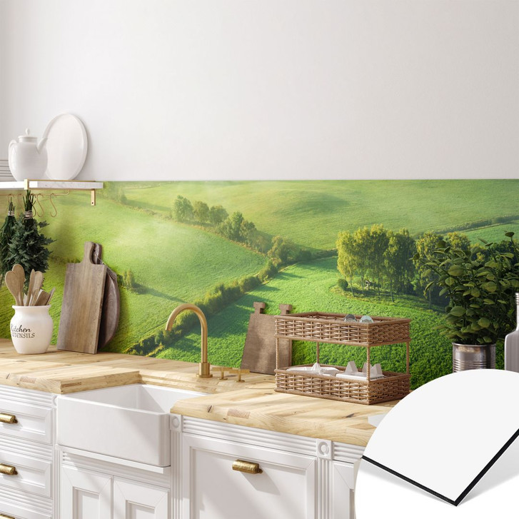 Küchenrückwand Idyllische Felder im Nebel | für Küche & Outdoor - Keller - WA432661