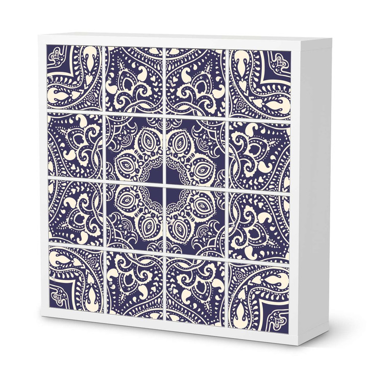 Möbelfolie IKEA Kallax Regal 16 Türen - Blue Mandala - CR115180