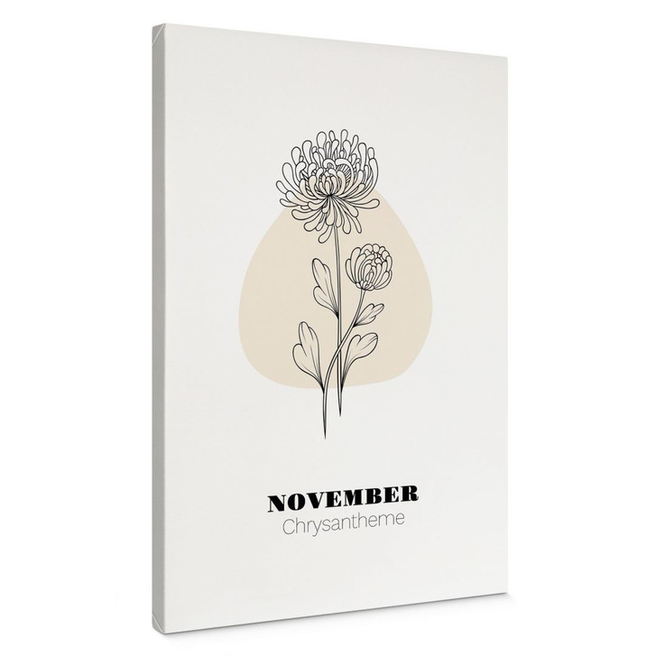 Personalisierbares Leinwandbild Monatsblume November - WA486813