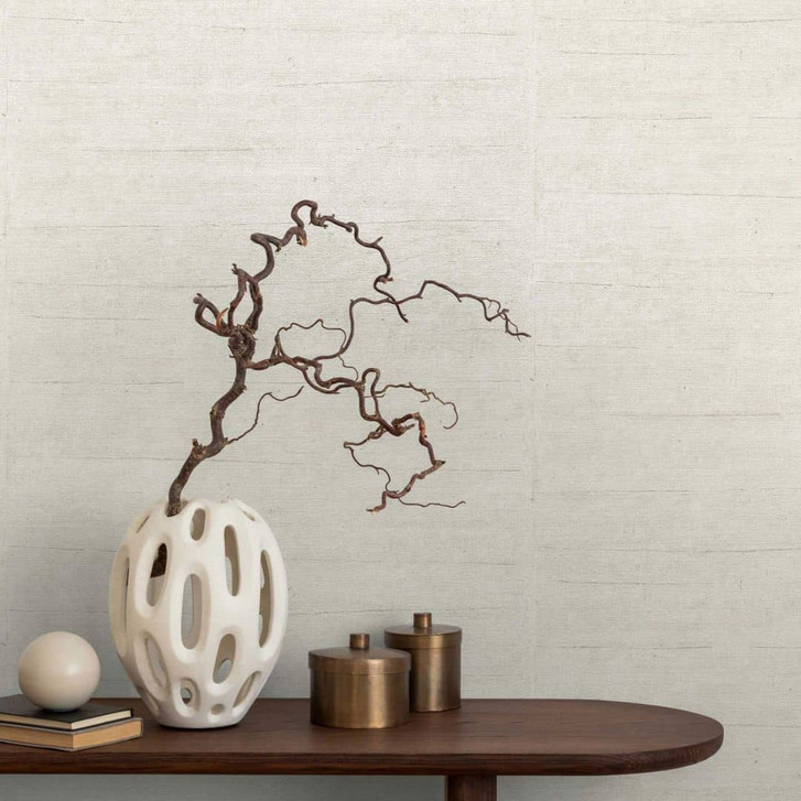 Struktur-Tapete Creme Beige - Vliestapete in Textiloptik - Moderne Unitapete - WA480160