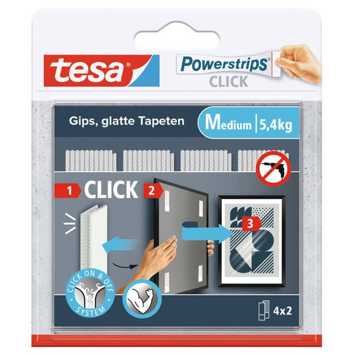 tesa® Powerstrips CLICK 4 x 2 M - WA462012