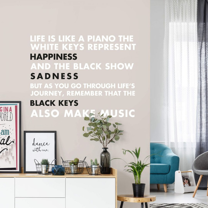Wandtattoo Life is like a piano... - WA214403
