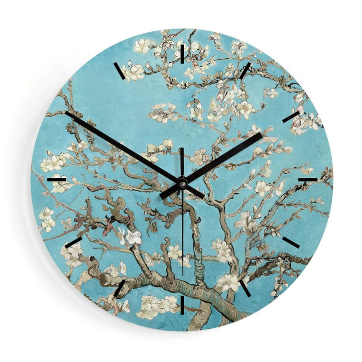 Wanduhr aus Glas - van Gogh - Mandelblüte Ø30cm - WA384193
