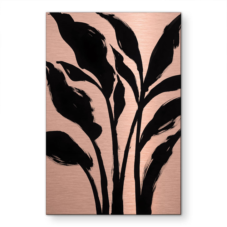 Alu-Dibond gebürstet mit Kupfereffekt - Botanische Pinselkunst - Bruzual - WA518050