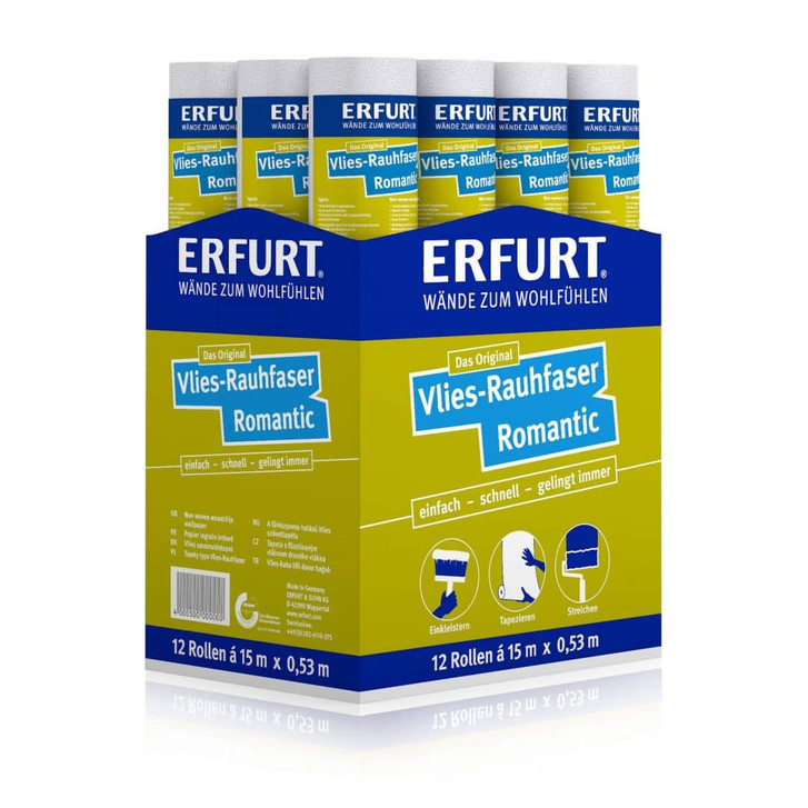 Erfurt Vlies-Rauhfaser Tapete Romantic Karton (12 Rollen) - WA320096