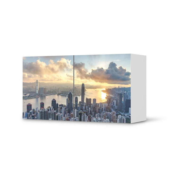 Folie IKEA Besta Regal 2 Türen (quer) - Hong Kong - CR105366