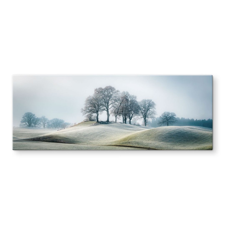 Glasbild Frostige Hügellandschaft - Eisenmann - Panorama - WA434299