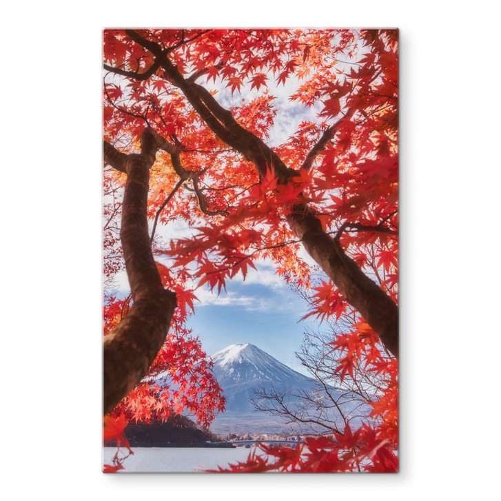 Glasbild Samejima - Rote Blätter - WA302284