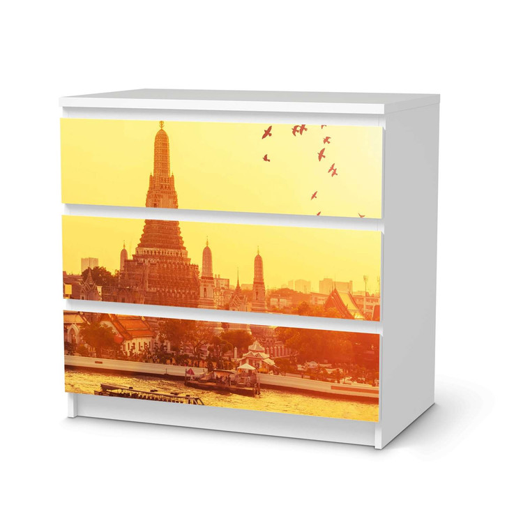 Klebefolie IKEA Malm Kommode 3 Schubladen - Bangkok Sunset - CR109737