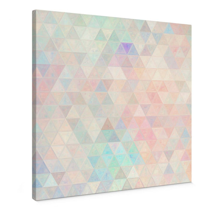 Leinwandbild Bunte Mosaik-Dreiecke - Jaszke - Quadratisch - WA426468