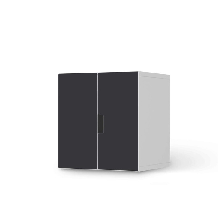 Möbelfolie IKEA Stuva / Malad Schrank - 2 kleine Türen - Grau Dark - CR118989