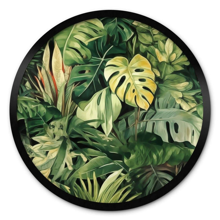 Poster Dschungelpflanzen - Jaszke - Rund - WA473391