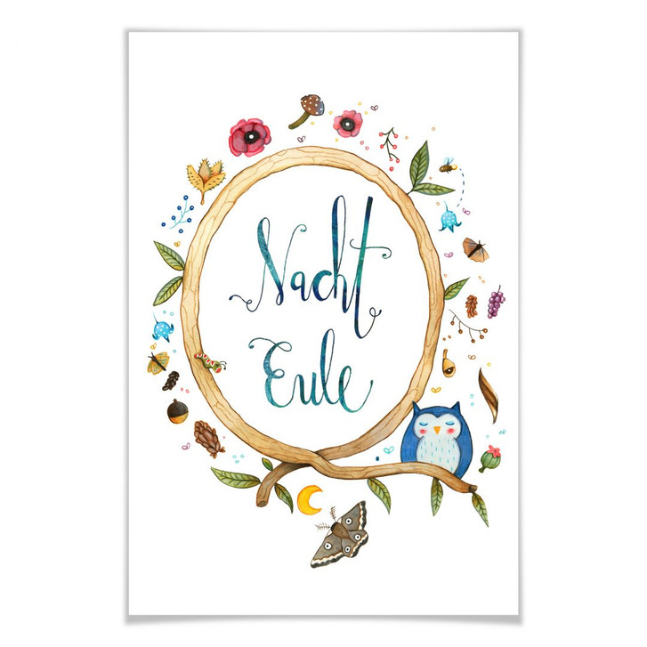 Poster Loske - Nachteule - WA163733