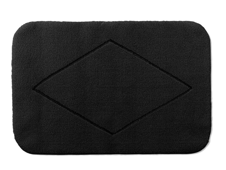 Raute Badteppich Wunschmass in Schwarz 15 - TS418916