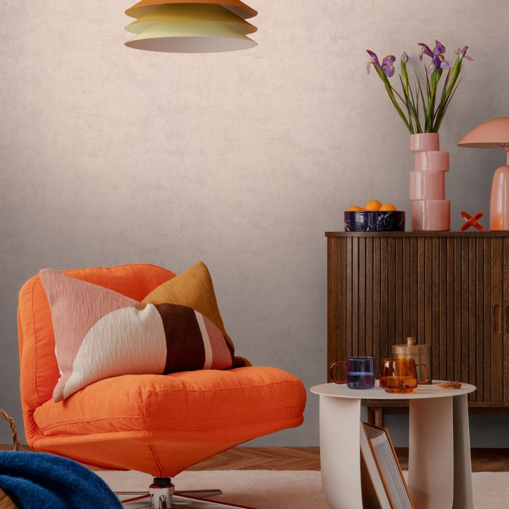 Vliestapete modern - feines Streifenmuster in Greige & Terrakotta - WA509552