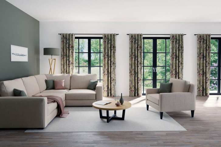 Homing Vorhang mit verdeckten Schlaufen Kelani grün - 2.45 x 1.4m - WA333801