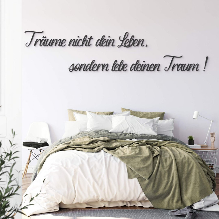 MDF-Deko 3D Schriftzug Träume nicht dein Leben... - WA405776