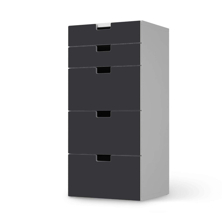 Möbel Klebefolie IKEA Stuva / Malad Kommode - 5 Schubladen - Grau Dark - CR114097