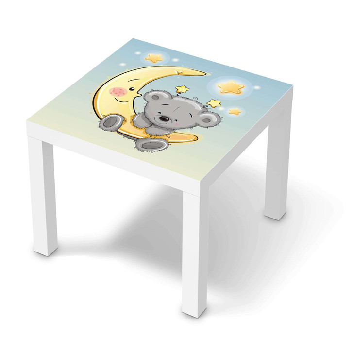 Möbelfolie IKEA Lack Tisch 55x55cm - Teddy und Mond - CR115908