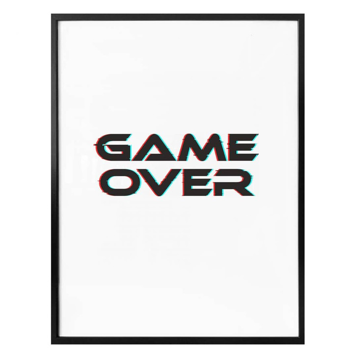 Poster Game Over - Glitch Effekt - WA328715