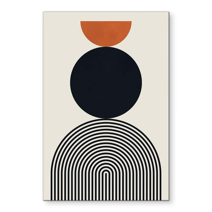 Wandbild Abstrakte Linien und Kreise im Einklang - Costa - Alu-Dibond - WA441423