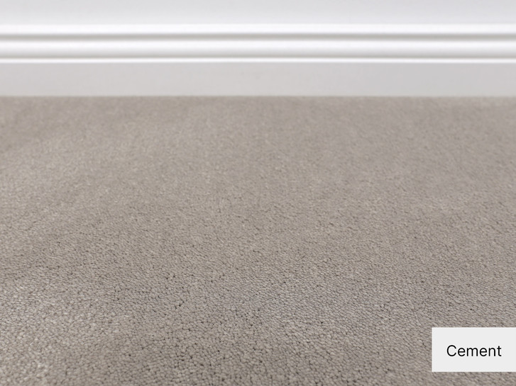 Chablis Hochflor Teppichboden Meterware in Cement - TS503732