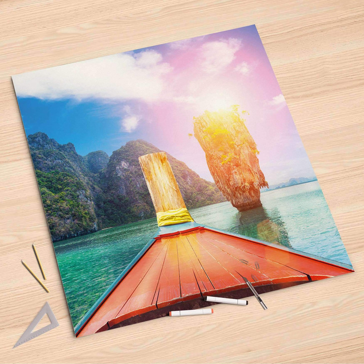 Folienbogen (90x90cm) - Blue Water Lagoon - CR107514