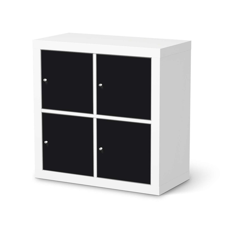 Klebefolie IKEA Kallax Regal 4 Türen - Schwarz - CR109692
