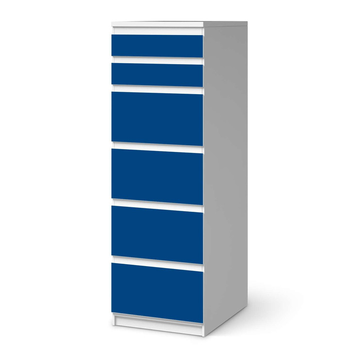 Klebefolie IKEA Malm Kommode 6 Schubladen (schmal) - Blau Dark - CR111601