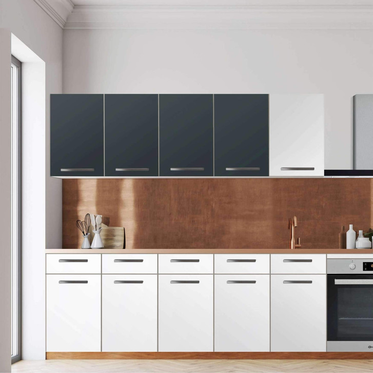 Klebefolie - Wandschrank 160cm Breite - Blaugrau Dark - CR108414