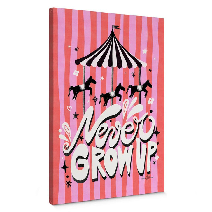 Leinwandbild Kinderkarussell - Never grow up - Bloom - WA403500