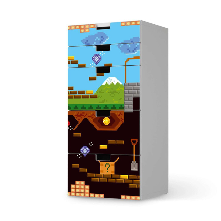 Möbel Klebefolie IKEA Stuva / Malad Kommode - 5 Schubladen - Pixelmania - CR114131